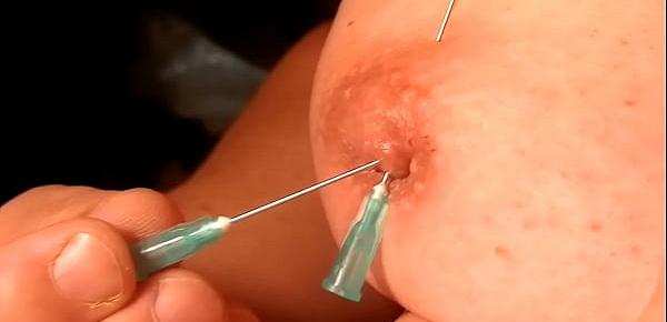  Needle nipple fucking